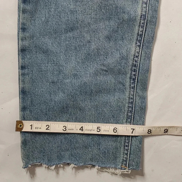 Nwt BDG Slim Straight Heathered 100% Cotton Blue Denim Jeans Sz 30 Raw H… - Picture 6 of 10